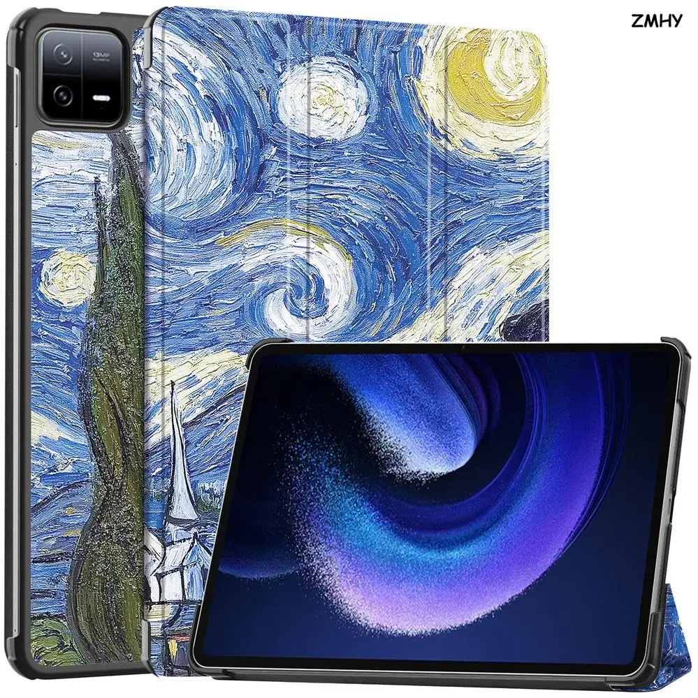 

Новый чехол для планшета Xiaomi Pad 6Pro 2023, защитный чехол из искусственной кожи с устойчивым углом наклона и защитой от падения для Xiaomi Pad 6 2023, чехол