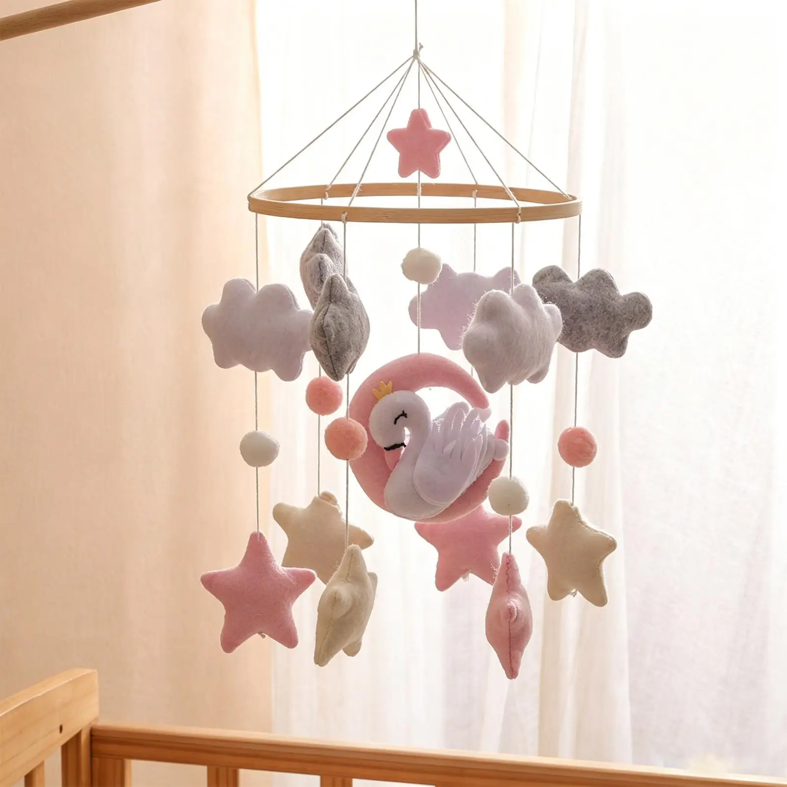 

Crib Mobile For Boys Sensory Rotating Soft Toys Kids Crib Toys Mobile For Bassinet For Home Bedroom Living Room Sleeping