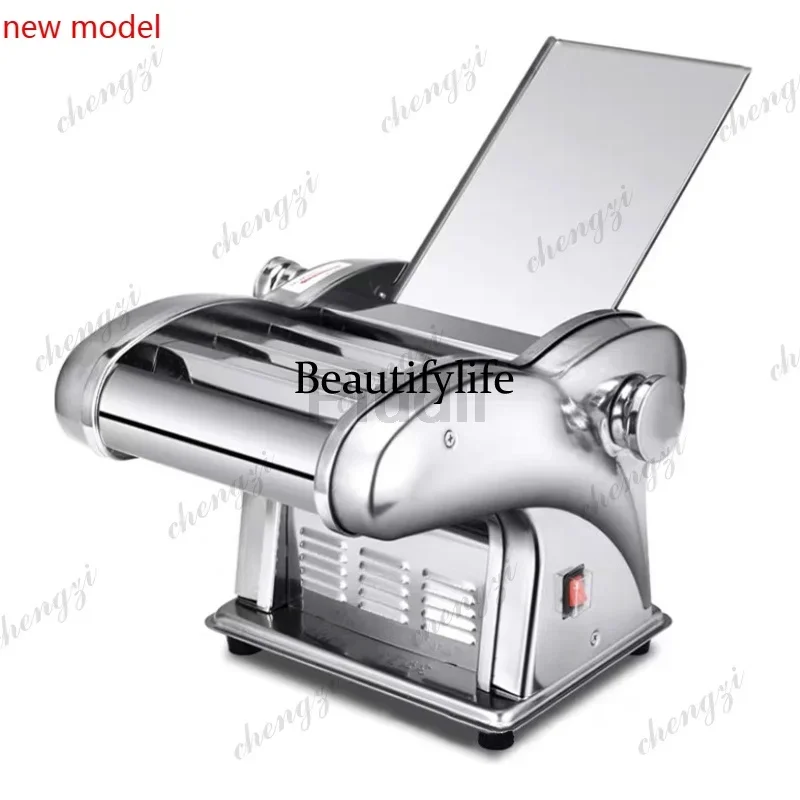 N138  Electric Dumpling Wrapper Noodle Making Machine Pasta Maker with 4 Types of knife sets Steel Noodle Press Machine for Hous