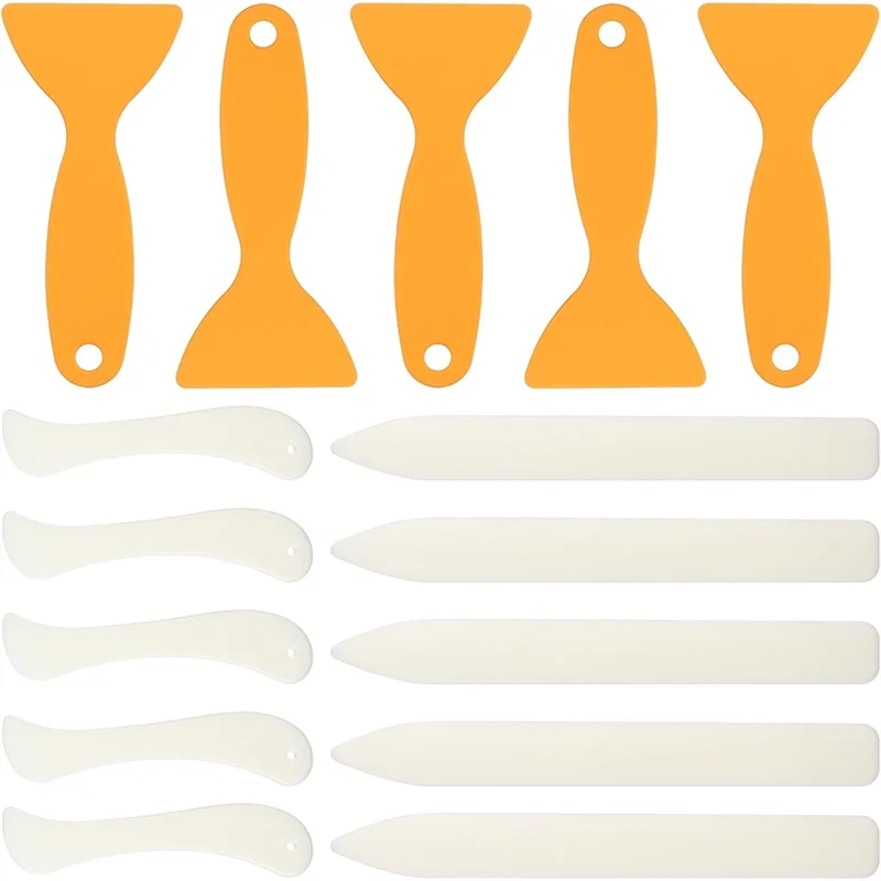 

A95I-для складных бумажных папок с костями, инструменты, 15 шт., скребок для биговки, скрапбукинга, рукоделия, для бумажных изделий из кожи, переплетных изделий