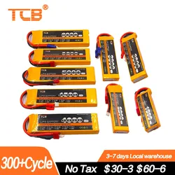 TCB LiPo battery 2S 7.4v 1300mAh 2200mAh 3300mAh 4500mAh 6000mAh 25C 35 C 60C For RC Airplane Drone Car Helicopter 2S LiPo