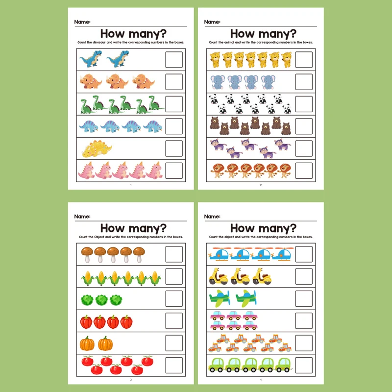 كتاب تمرينات الرياضيات الممتع، كتاب تمرينات الرياضيات، تدريب التفكير المنطقي، لعبة التعليم في مرحلة الطفولة المبكرة للأعمار من 3 إلى 8 سنوات