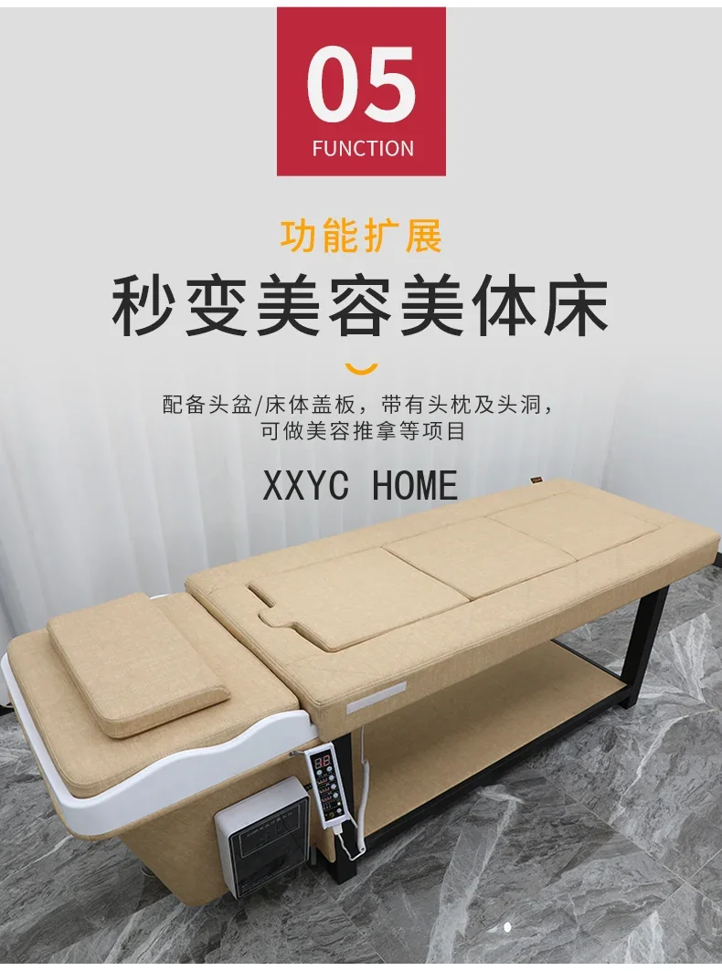 

Automatische Rookvrije Moxibustion Bed Schoonheidssalon Hoofd Therapie Shampoo Stoel Beweegbare Hoofd Therapie Bassin
