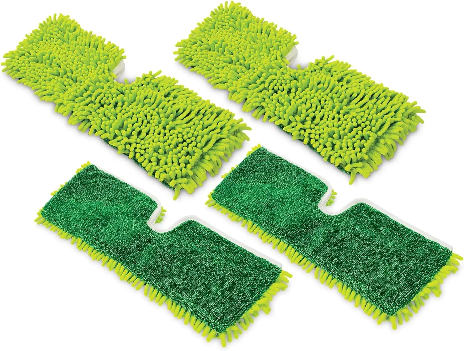 4-Pack Dual-Sided Microfiber Mop Refills for Easy Cleaning on All Floors