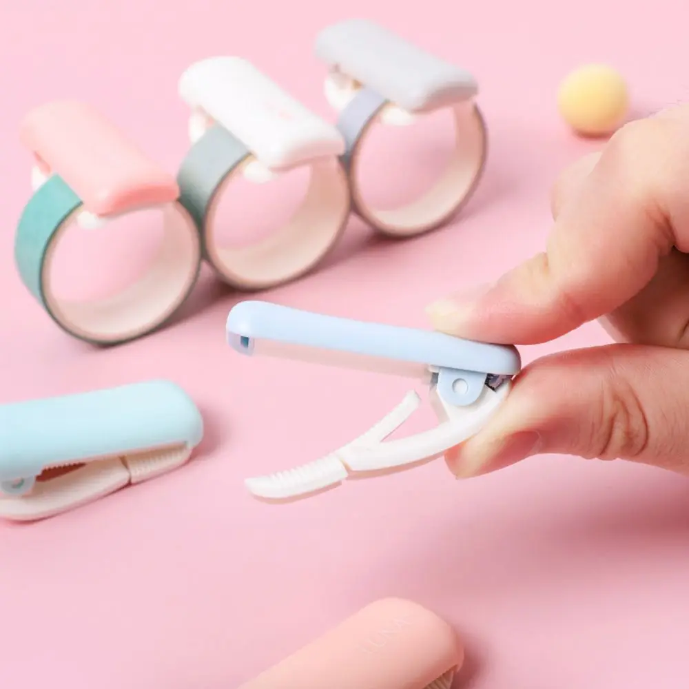 Tapes Stickers Solid Color Mini Washi Tape Cutter Clip Office Stationery Accessories Tape Dispenser