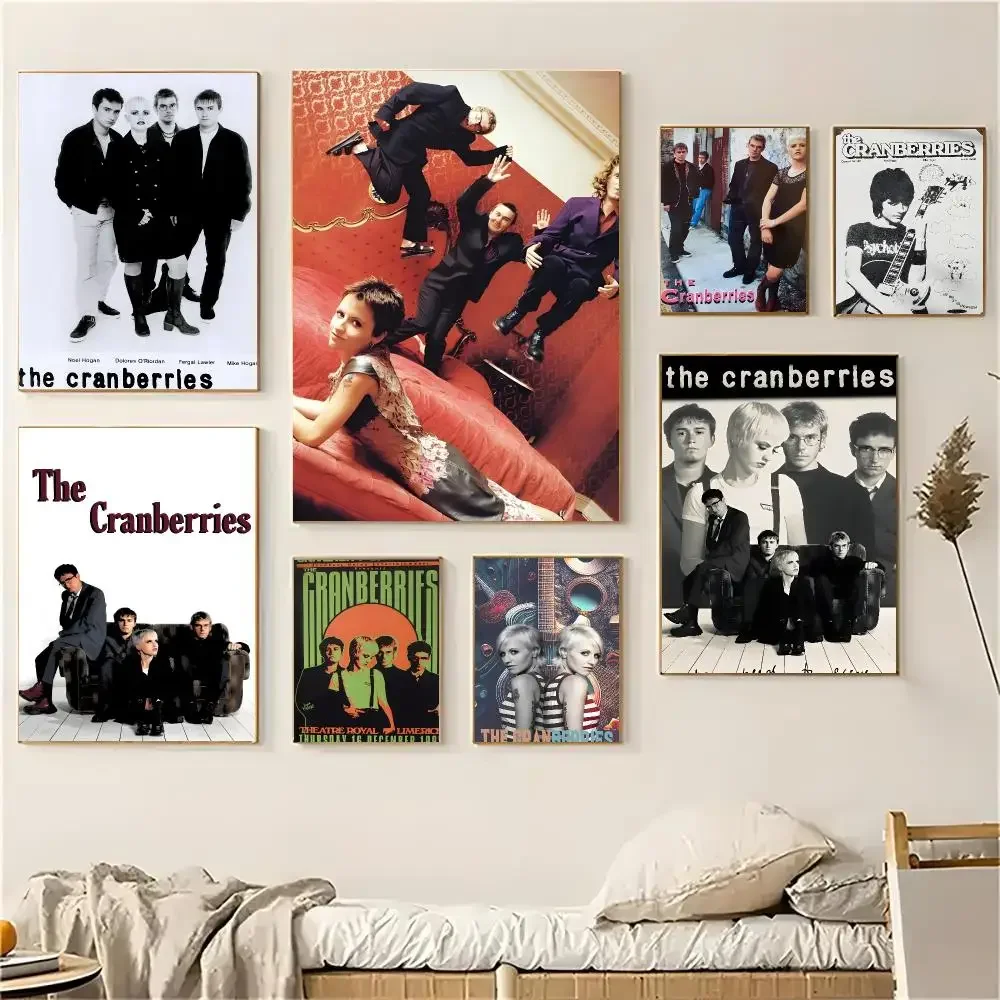 The Cranberries Band Alternative Rock Poster Self-adhesive Decal Living Room Bedroom Party Bar Moisture-proof Fade-resistant HD