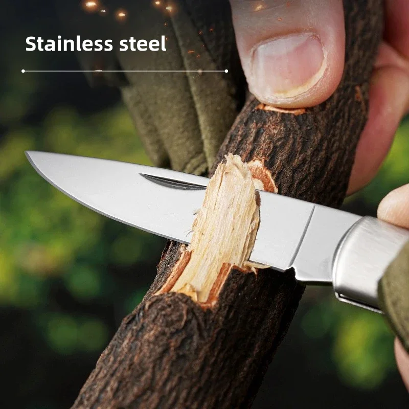 Fruit Knife Open Box Tool Key Pendant Mini Outdoor Folding Knife Edge High Hardness Camping Self-defense Knife Gift