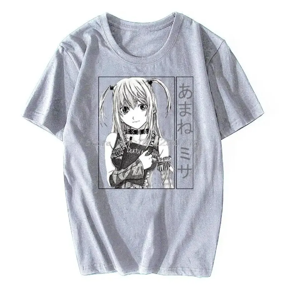 애니메이션 데스노트 야가미 라이트 티셔츠, 코튼 티셔츠, 힙합 티셔츠, 오버사이즈 하라주쿠 스트리트웨어, 신제품 