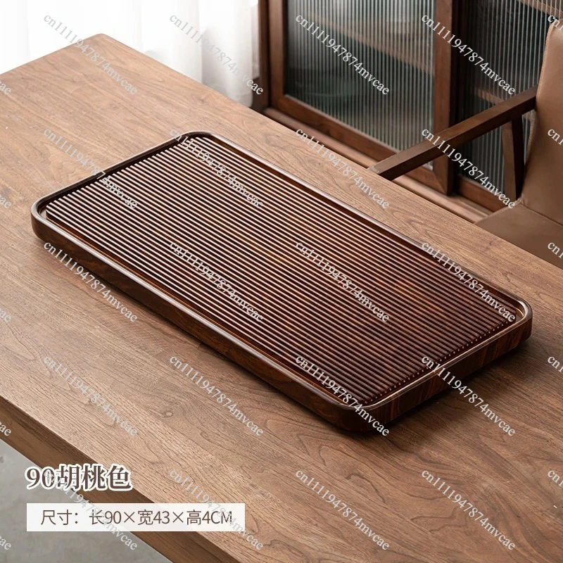 Household whole bakelite tea tray tea table, living room Chinese drainage solid wood tea tray