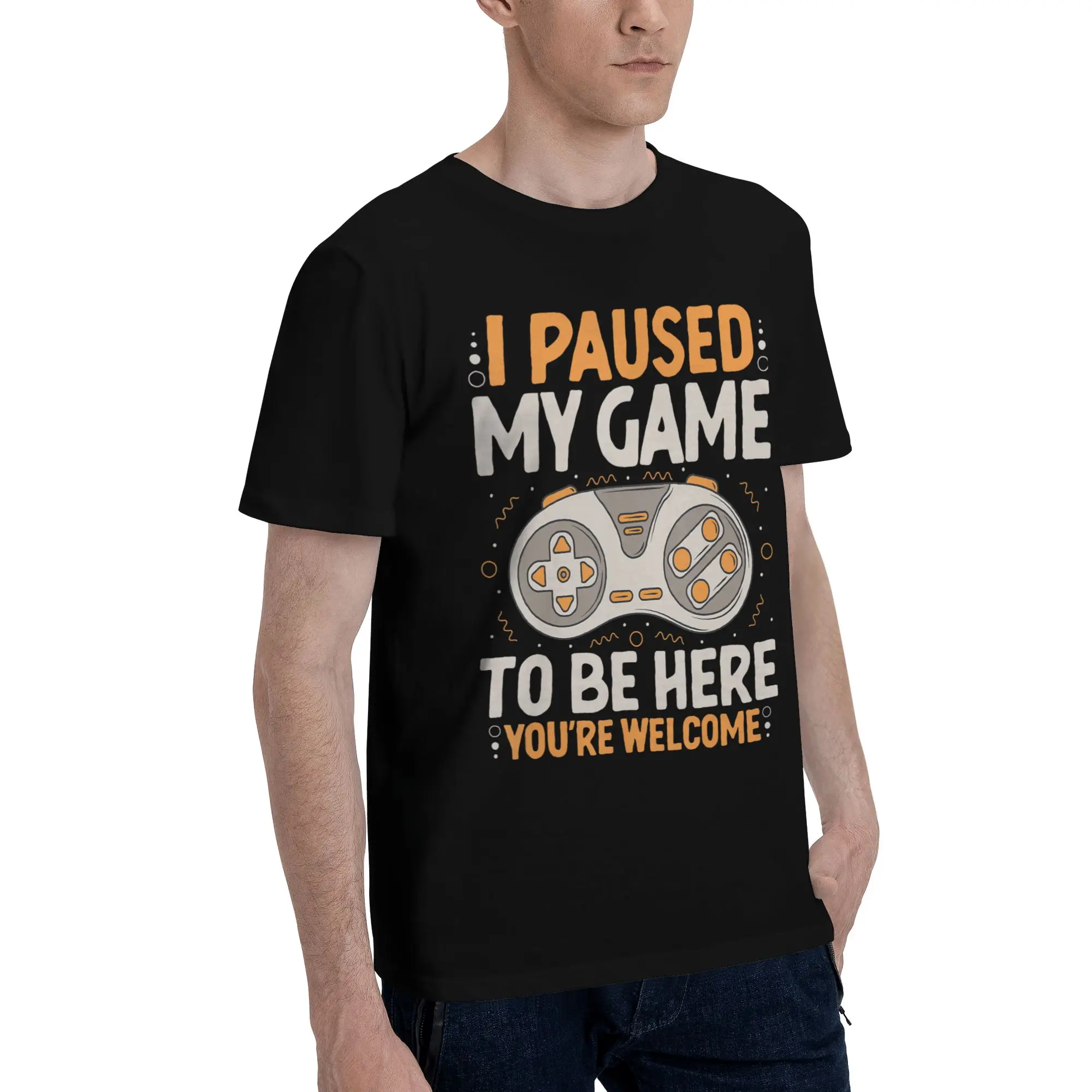Summer I Paused My Game To Be Here T Shirt For Unisex  Cotton T-shirts Short Sleeve Clothes
