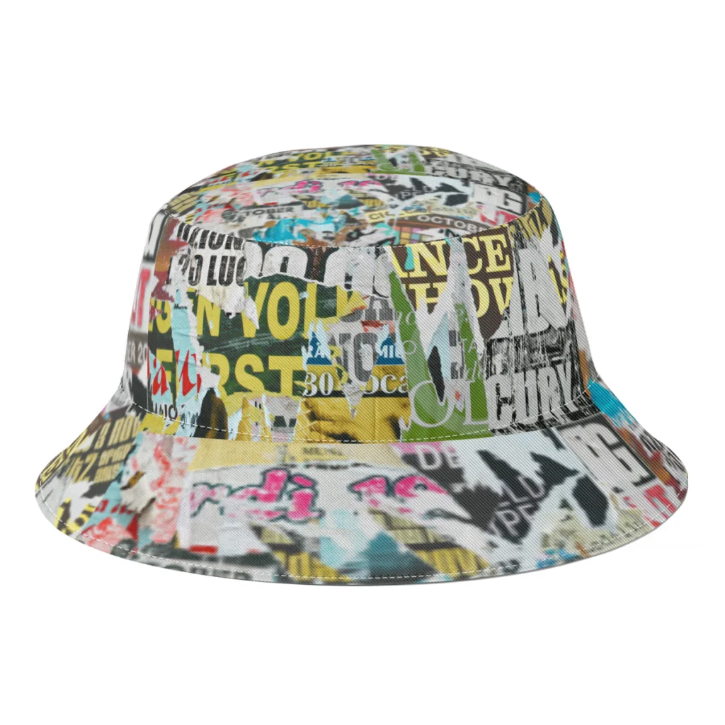 

Graffiti Fisherman Hat Woman Man Foldable Spring Bucket Hat Travel Panama Hat Sunscreen