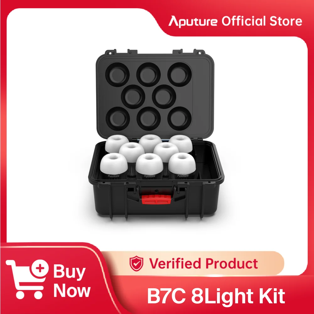 Aputure-accent b7c 8ライトキット7wrgbwwLEDスマート電球、充電