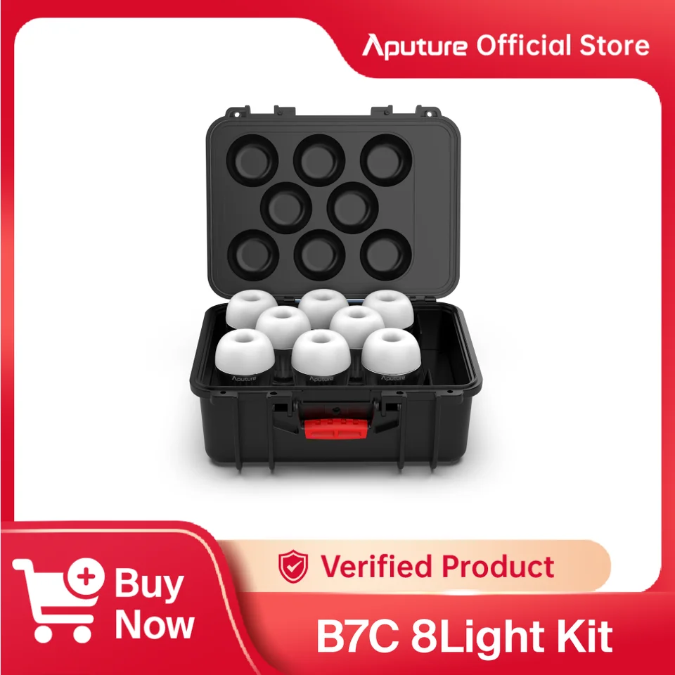 Aputure-accent b7c 8ライトキット7wrgbwwLEDスマート電球、充電