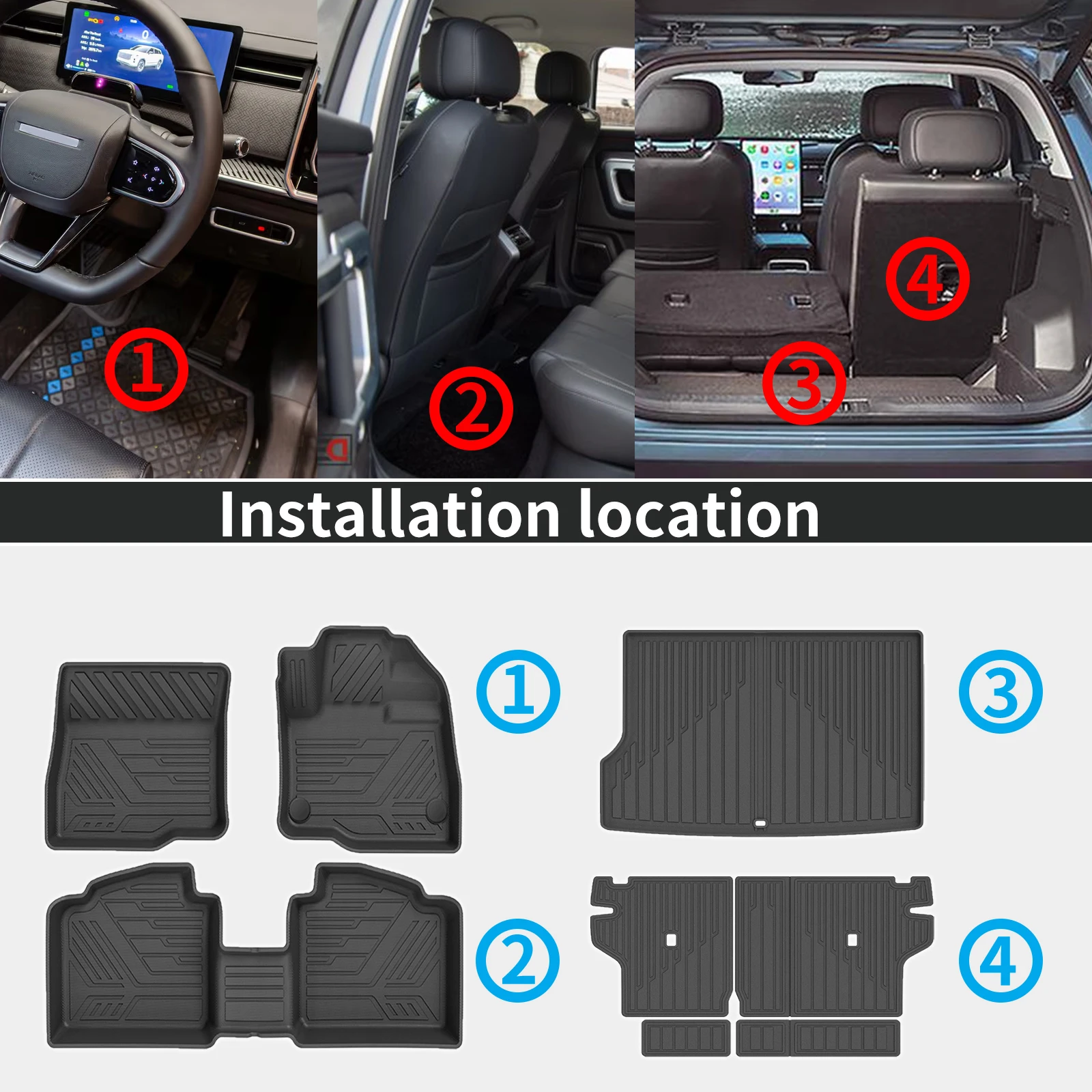 for Nissan KICKS 2026 2027 e-POWER Hybrid RHD Custom TPE Floor Mats Full Waterproof All-Weather Floor Liners Accessories