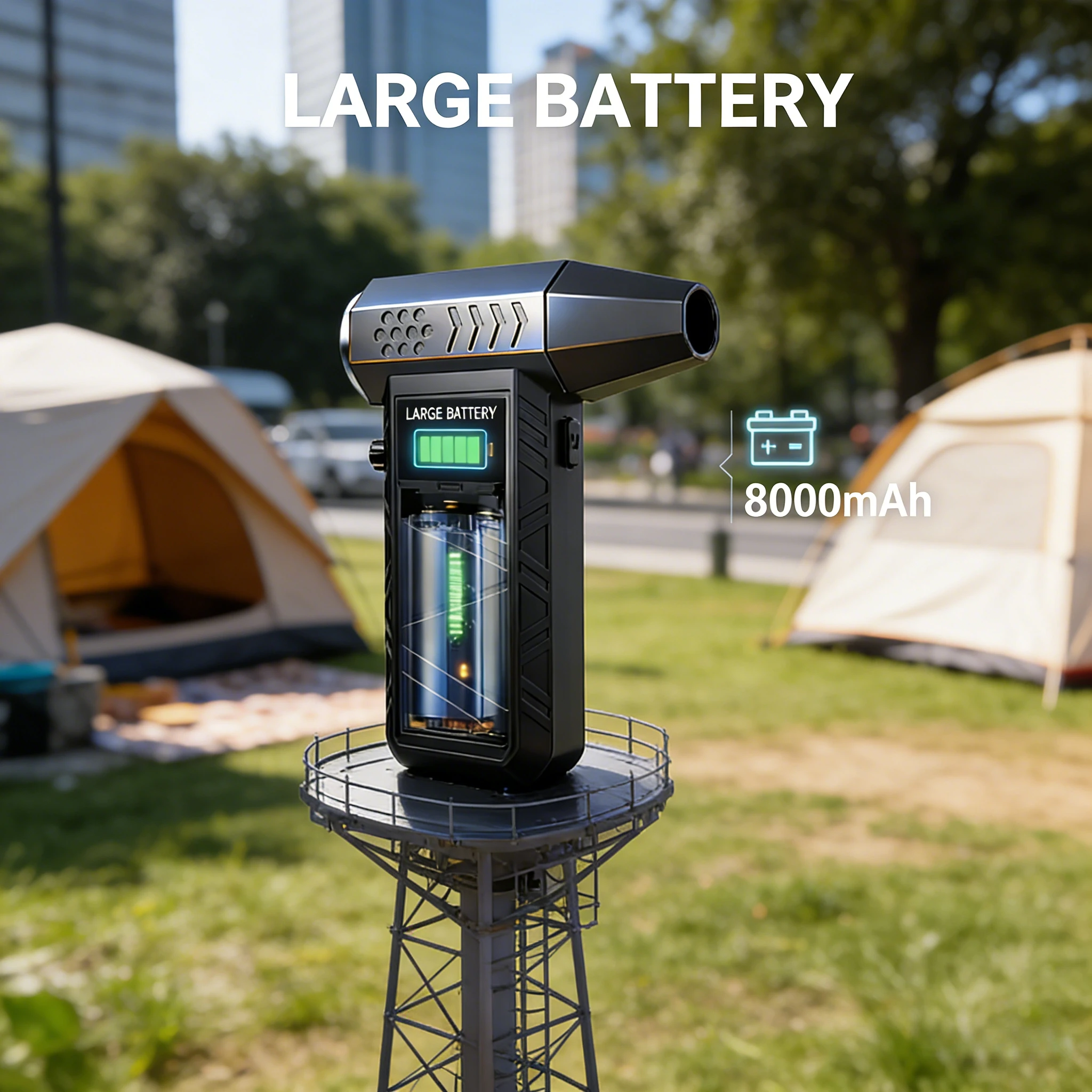 

Вентилятор X9 3-в-1 Turbo Jet Fan – воздуходувка-пылесос-сушилка с частотой вращения 300 тыс. об/мин, перезаряжаемый через Type-C, 8000 мАч