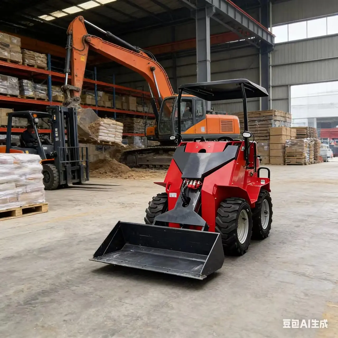 

Customized Log Skid Steer Loader With Hydraulic Grapple Timber Yard Log Plank Handling