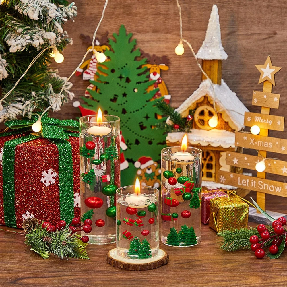 Christmas vase filling used for vase filling hydrogel beads candle  decoration used for Christmas family table party decoration