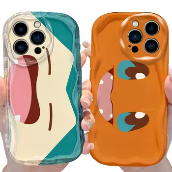 Pouzdro Pokémon Snorlax Charmander Wave pro iPhone 16 15 14 Pro Max 13 12 Mini 11 XS X XR 8 7 Plus SE 2022 2020 měkké 6 nejlepší prodej Pouzdro Snorlax na iPhone - №4