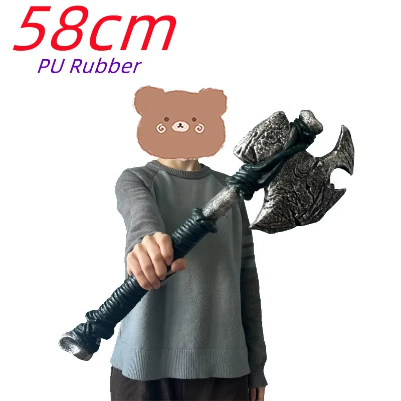 

Хэллоуин косплей топор оружие 1:1 сломанный боевой топор реквизит примитивный человек лезвие топор безопасность PU резиновая модель подарок