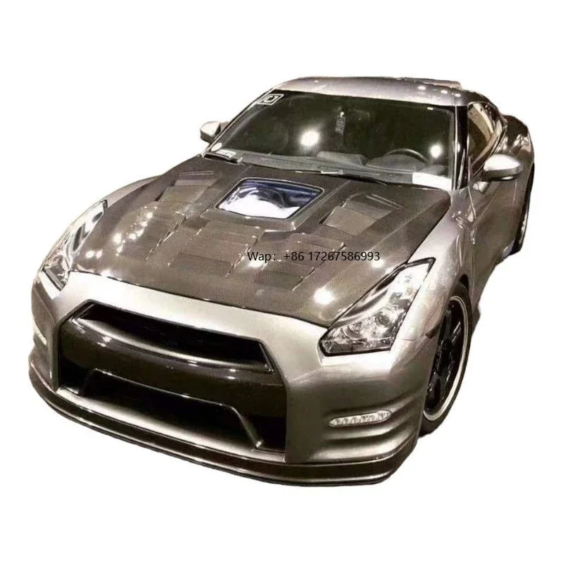 New R35 Carbon Fiber Front Engine Hood Bonnet for GTR R35 Car