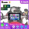 Srnubi 5-Zoll-Motorrad-CarPlay-Bildschirmnavigation GPS Wireless Android Auto Airplay Autoradio für Motorradhelm Bluetooth 1