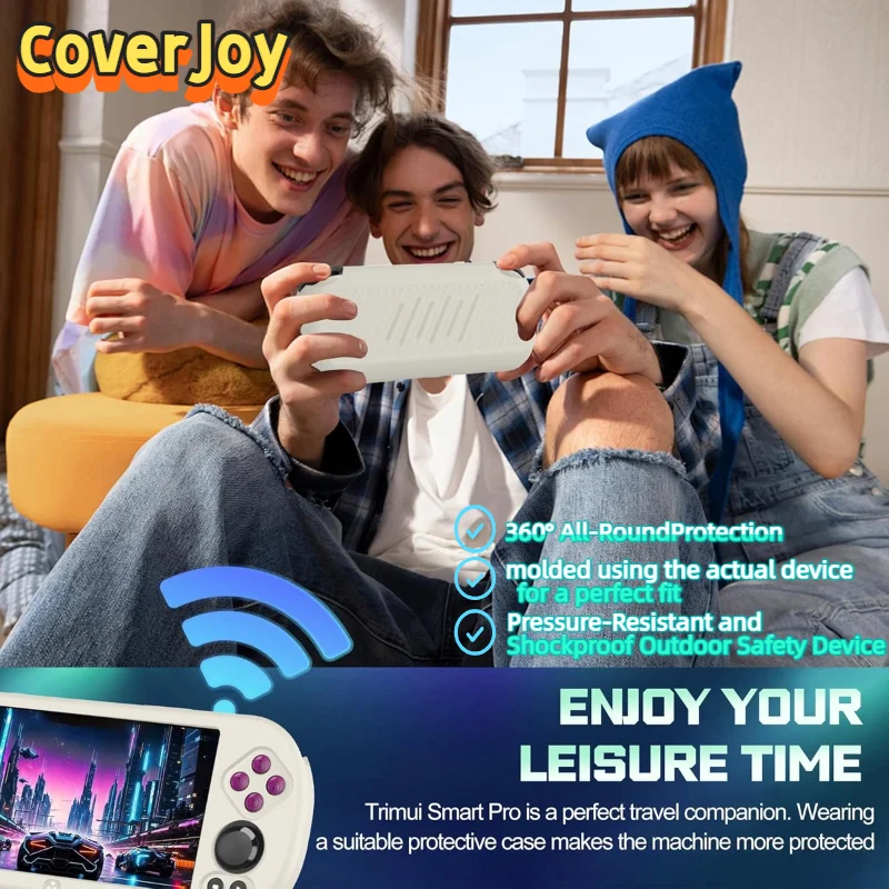 

CoverJoy Silicone Case for Trimui Smart Pro 5 Inch Handheld Anti Drop Retro Protective Cover Gaming Console Accessories