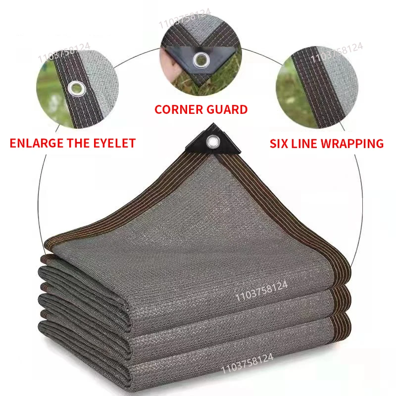Sunscreen net, anti UV balcony fence, 70-80% privacy screen window, sun visor, wind deflector, with protective hole ring