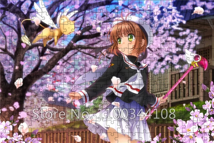 Cardcaptor Sakura Puzzles Cartoon Japanese Anime Jigsaw Puzzles for Children Adults Casual Game Decompression Toys Diy Girl Gift