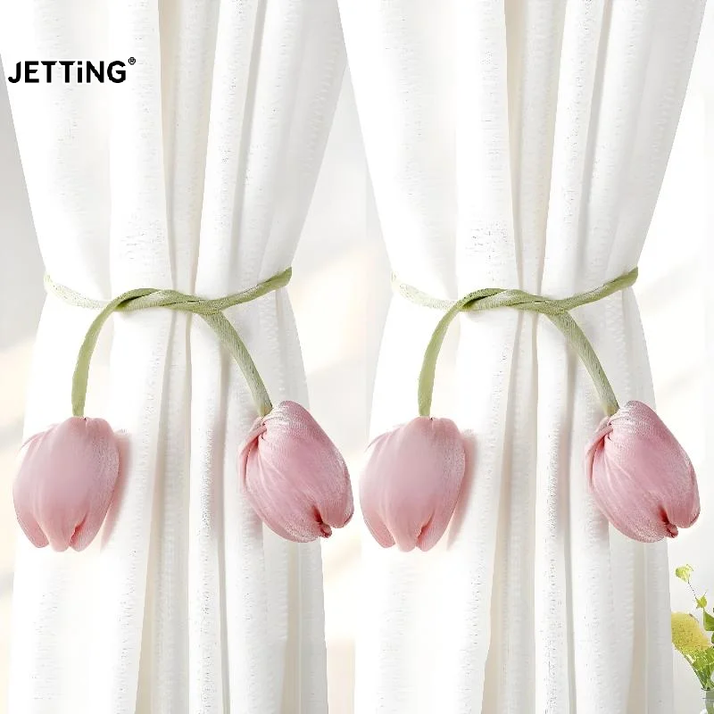4pcs Curtain Rope Trendy Tulip Curtain Straps Creative Adjustable Elegant Curtain Tieback Beautifully Curtains Tie Rope Homestay