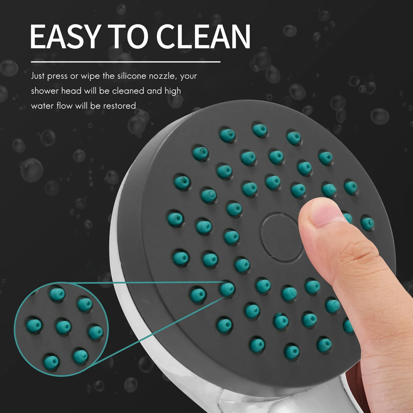 High-end Multi Function Chrome ABS economic Shower head