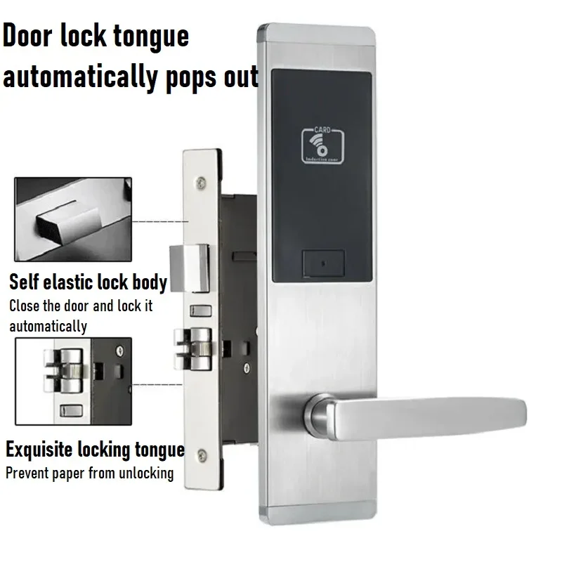 Hotel Door Lock Standalone/system Version Apartment Door Lock Swipe Card Induction Electronic Lock Hotel IC Card Locks