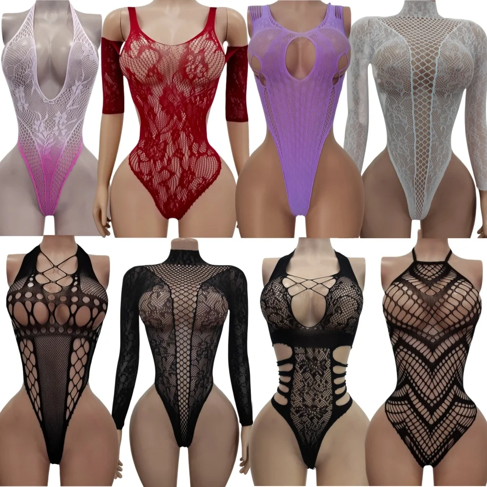 Sexy Lingerie Hollow Bikini Lingerie Hot Sheer Breathable Home Sleepwear Private Temptation Nightwear Multiple Styles Optional