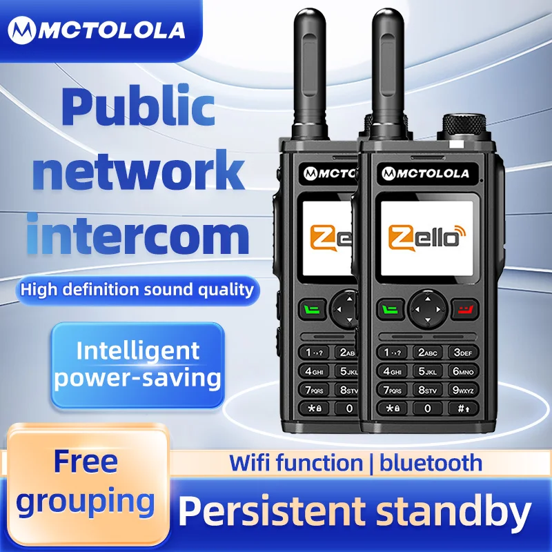 MOTOLOLA Zello 2G 3G 4G POC Walkie Talkie Android 8.1 Bluetooth Global PTT WiFi Handheld bidirectional radio 5000km