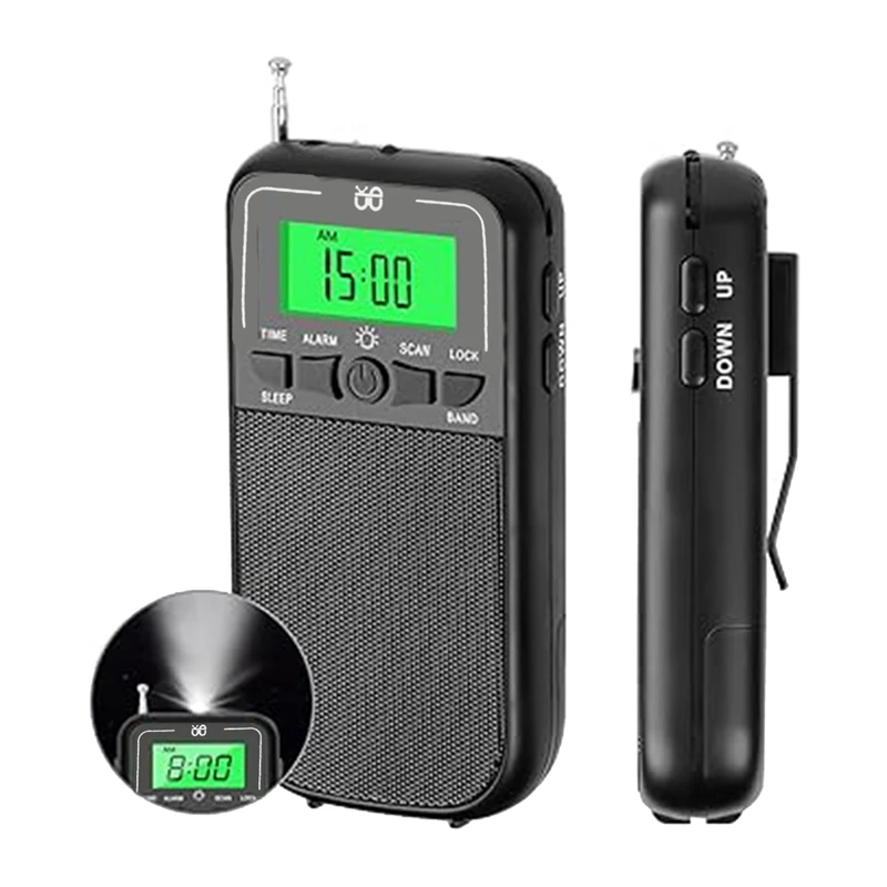 Melhor rádio portátil am fm sw, rádio transistor com lanterna led, rádio walkman de bolso de emergência para acampamento ao ar l