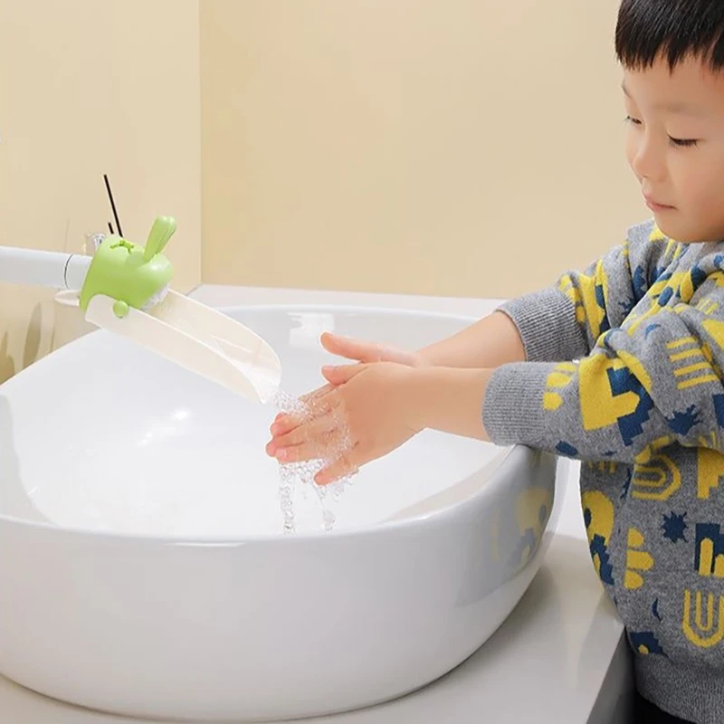 Wassersparende Kaninchen-Wasserhahn-Wasserhahn-Verlängerung für Kinder, Cartoon-Badezimmer-Zubehör, Kinderbadezimmer, Wasch-Hand-Wasserhahn-Verlängerung
