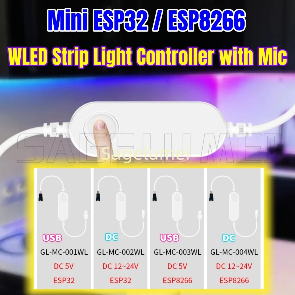 GLEDOPTO WLED ESP8266 Mini LED Controller DC 5V USB RGB IC Digital Dynamic Lights For WS2811 WS2812 WS2812b SK6812 WS2815 Strip