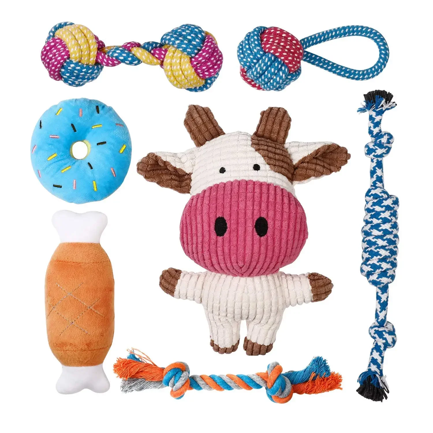 

CANBOUN Pet Dog Toys For Large Small Dogs Toy Interactive Cotton Rope Mini Dog Toys Ball For Dogs Accessories Toothbrush Chew Pu