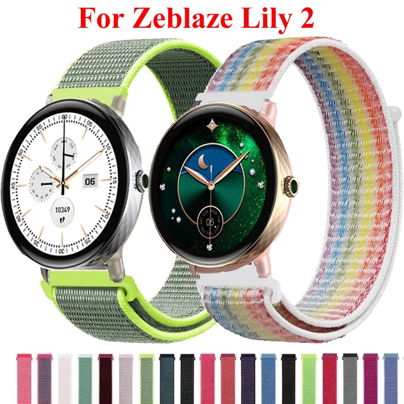 18mm Nylon Loop For Zeblaze Lily 2 Smartwatch Sport Wristband For Huawei Watch 5 GT5 Pro 42mm/GT4 5 41mm/Xiaomi S4 41MM Strap