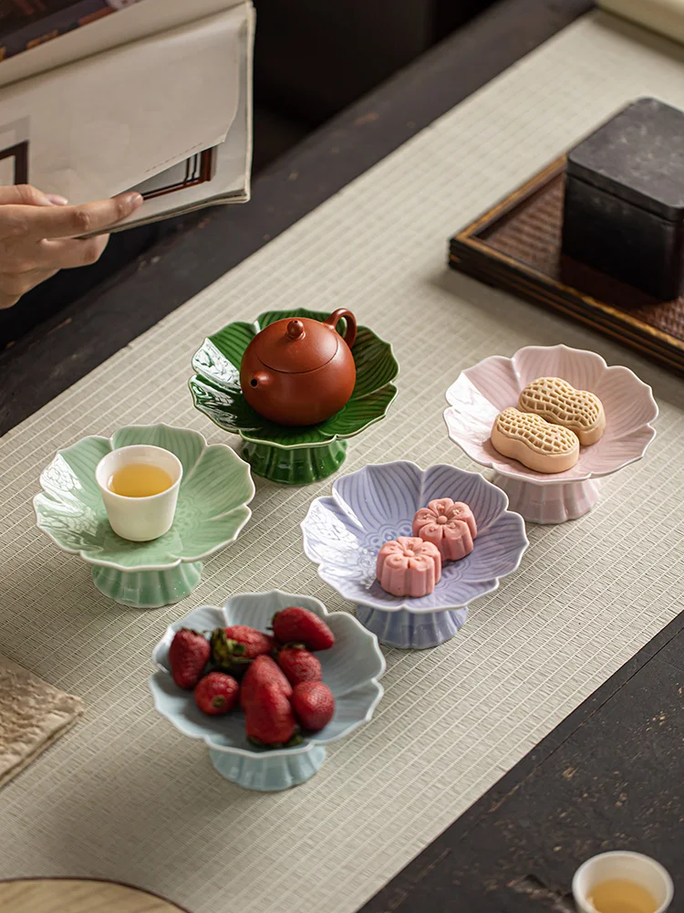 

Ретро-китайский чайный поднос/блюдо для закусок, тарелка для выпечки, изысканная подставка для домашнего использования, для гостиной, для чайного столика