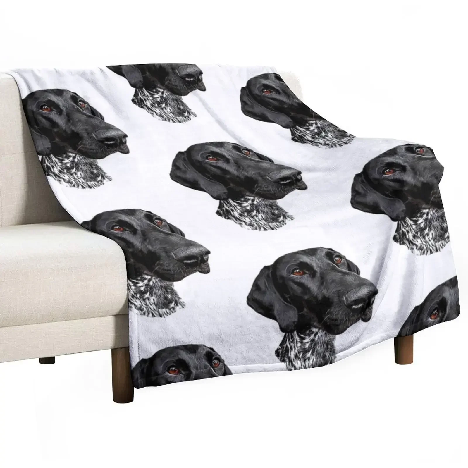 

German Shorthaired Pointer Throw Blanket valentine gift ideas Bed linens Flannels Blankets