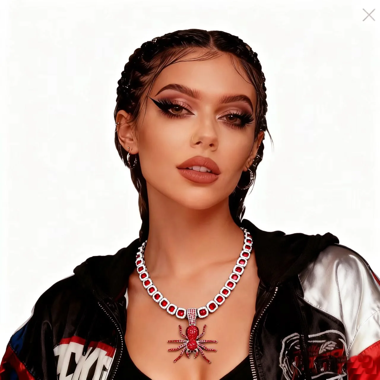 

Аксессуары для самостоятельного изготовления: европейские и американские креативные модные украшения, подвеска-паук с рубином, квадратный кристалл, кубинская цепочка с бриллиантами, Ha.