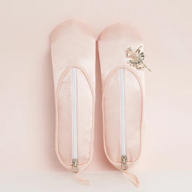 Ballet Shoe Pencil Case Makeup Bag Stationery Storage Cosmetic Holder Bag for Dancers Purse Keyring Dance Accessory Ballet Gifts