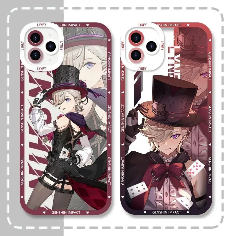 

Чехол для телефона Genshin Impact Lyney для Xiaomi Redmi Note 15 14 13 12 11 Pro Max Plus 12S 11S 15C 14C 13C A5, мягкий прозрачный корпус