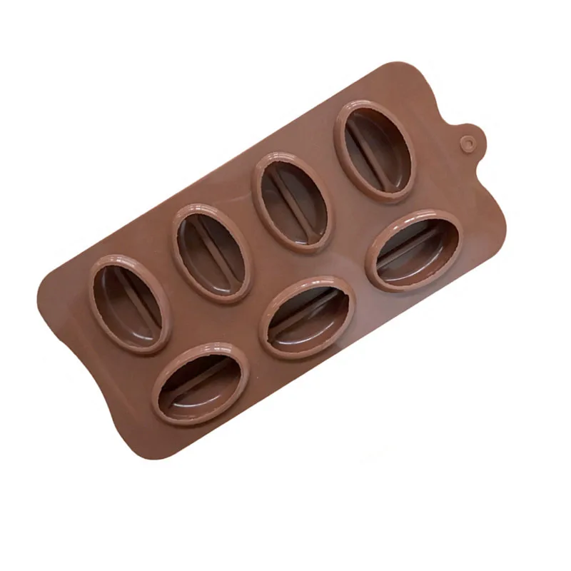 7 Cavity Coffee Bean Silicone Chocolate Mold Plump Lips Baking Cake Decorating Mould Ice Cube Fondant Pastry Mold Kitchen Tools