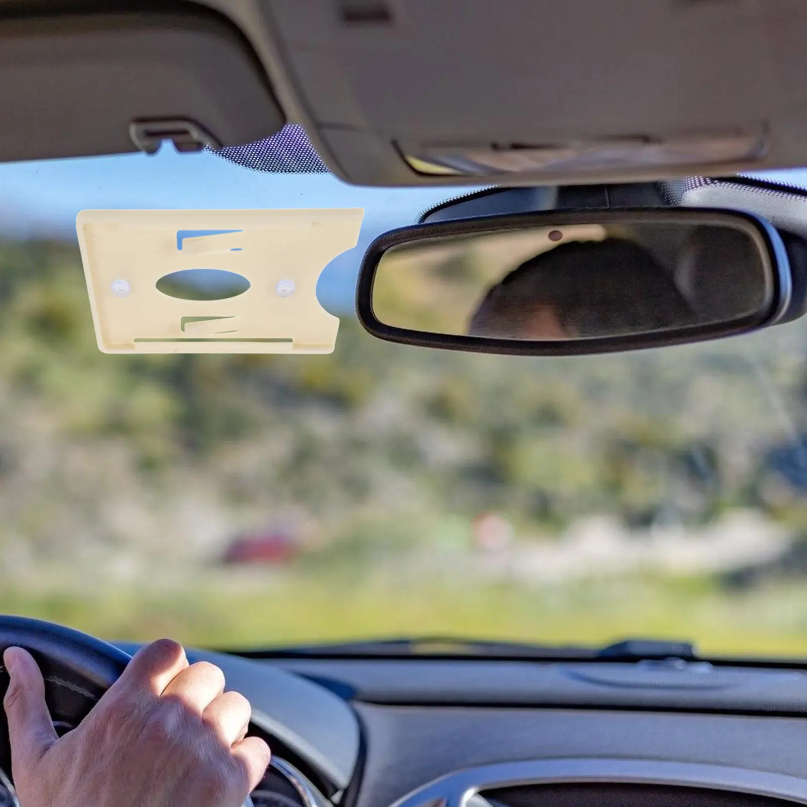 

Windshield Suction Cup Car Card Holder For Pass Id Parking Permit Insurance Registration Document Organizer