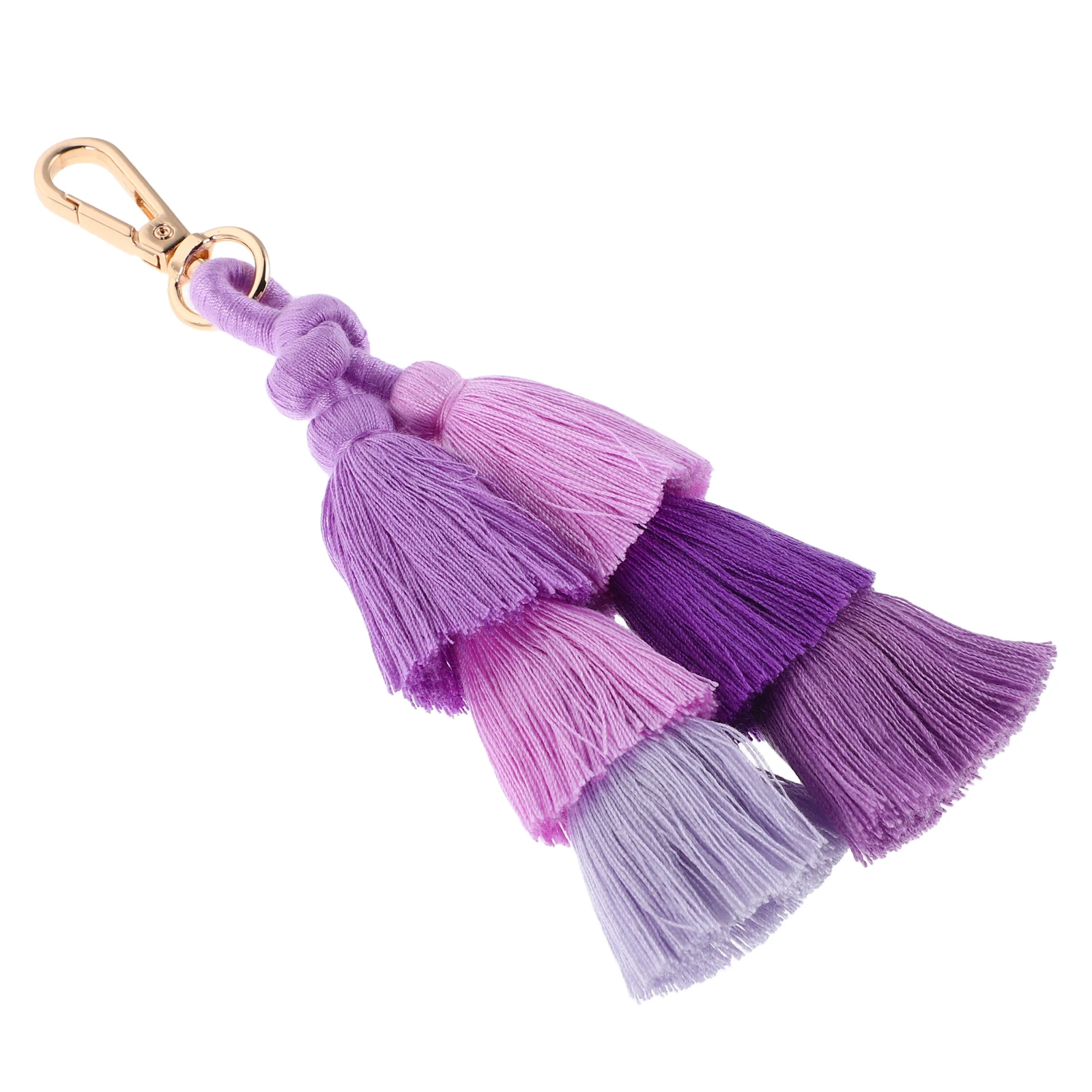 

Handmade Tassel Purple Boho Bag Charm Pendant Wallet Purse Decorations For Women Accessories Fringe Car Keyring Handbag Backpack