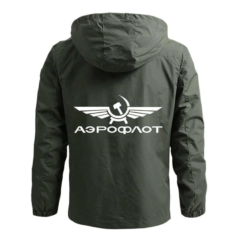 2023 Aeroflot Aviation Russe Pilote Aerospace Autumn Winter CCCP Waterproof Hooded Coats Fashion Solid Color Windbreaker Jackets