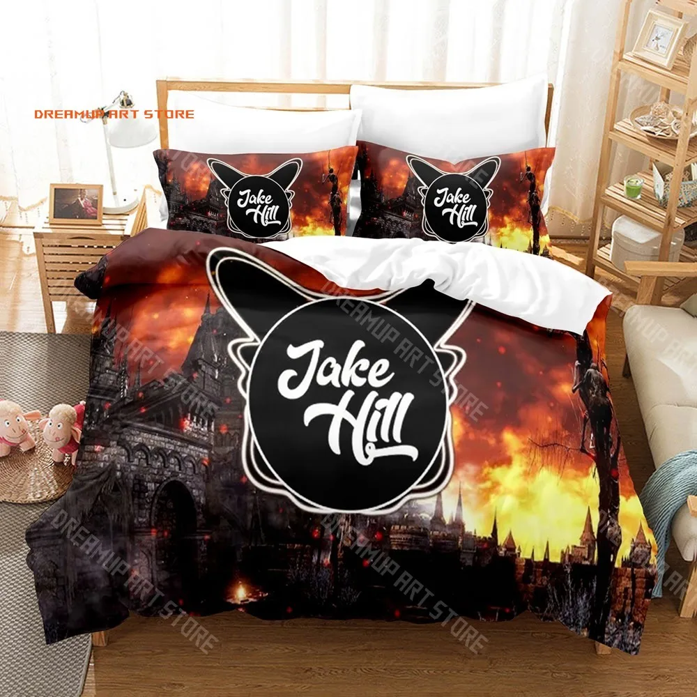 2026 3D Print Jake Hill Logo Bedding Set Single Twin Full Queen King Size Bed Set Adult Kid Bedroom Duvetcover Sets