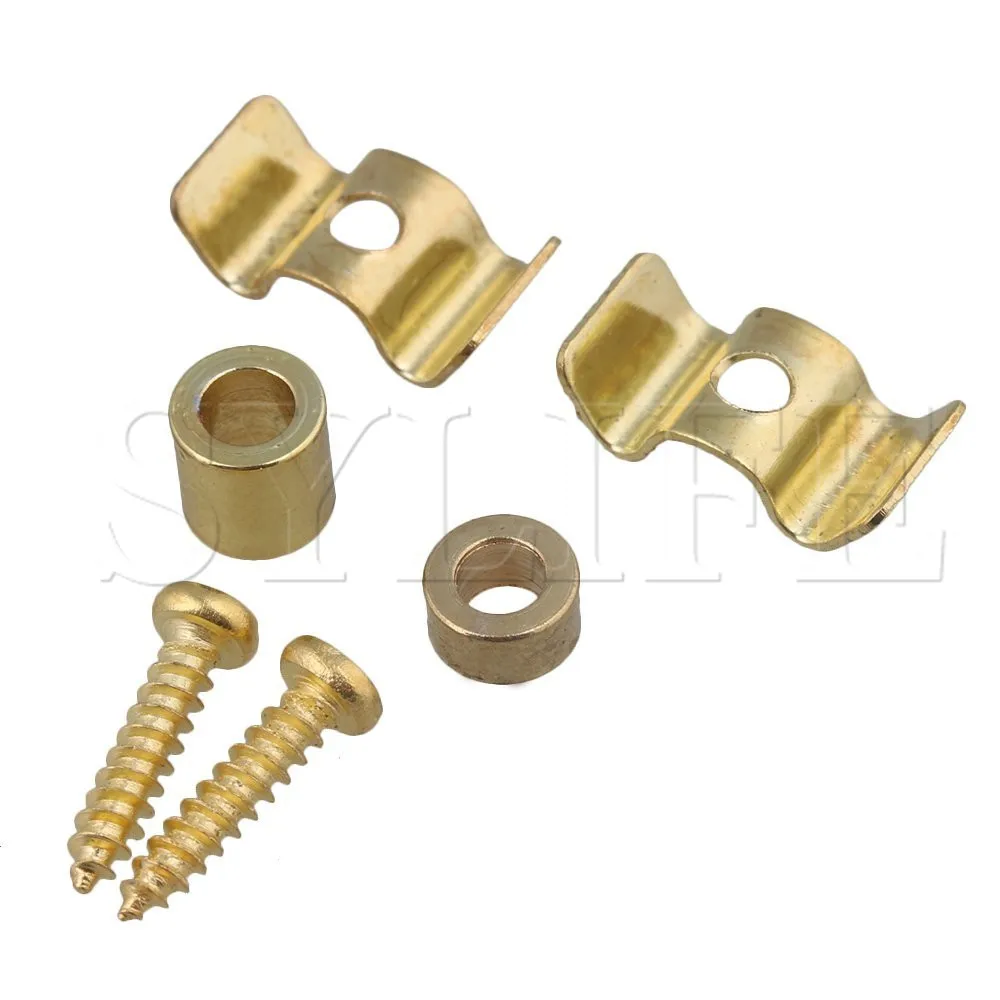 Gold Guitar String Retainer with Screw & Spacer for Electric Guitar Set