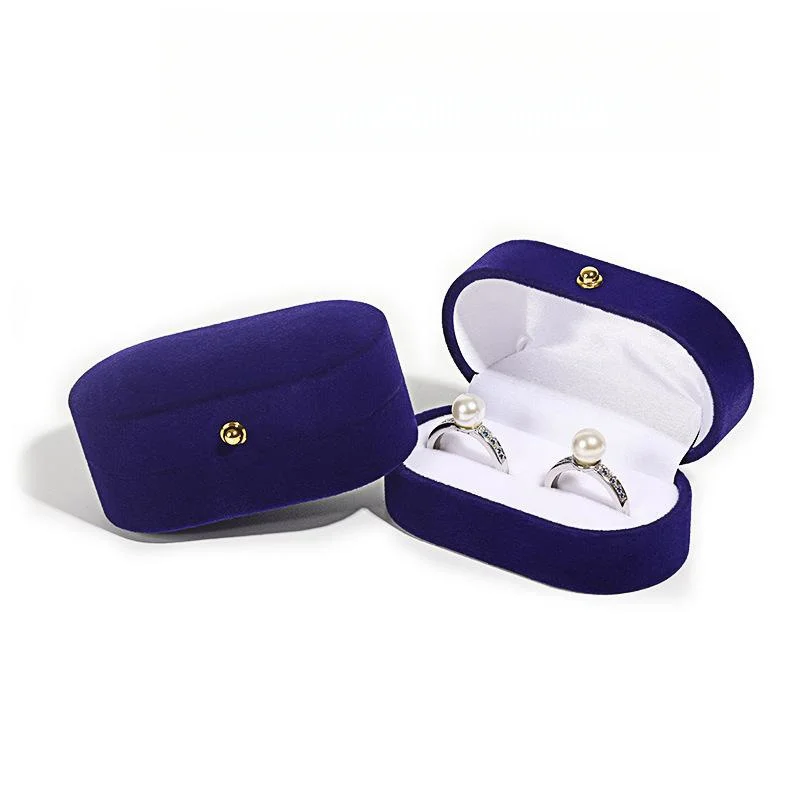 Velvet Wedding Ring Pair Box, Elegant Storage Solution